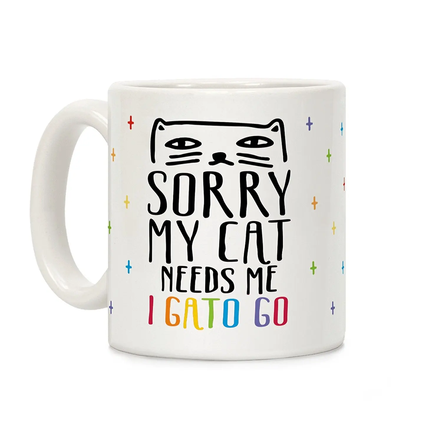 Извините моей кошке нужна белая 11 унций керамическая кофейная кружка I Gato