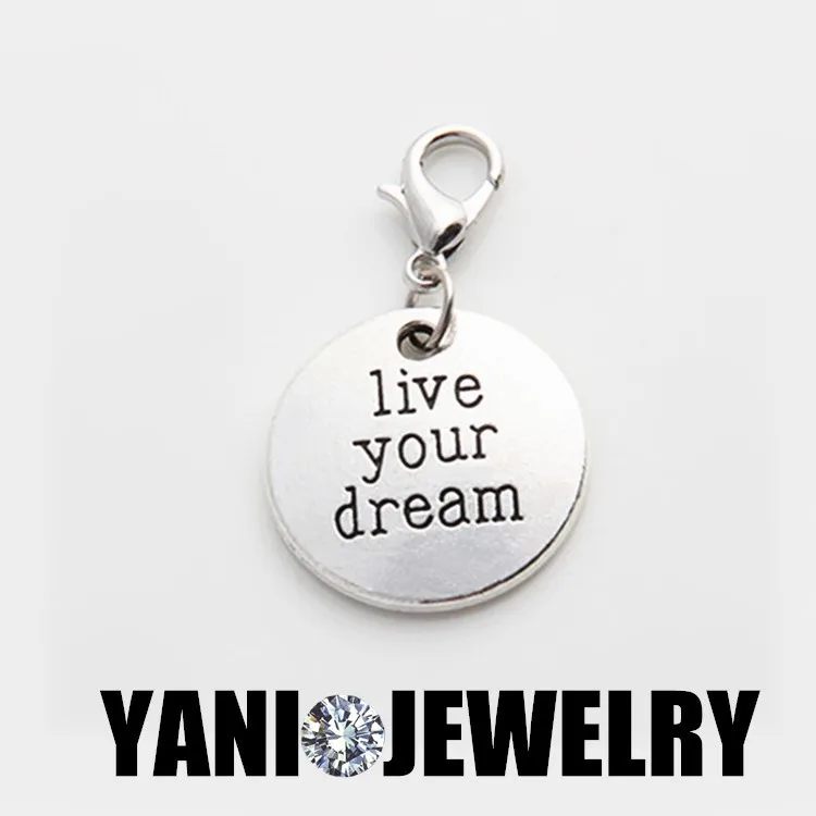 20 шт./лот бесплатная доставка античные посеребренные подвески в виде живой мечты