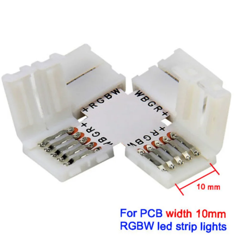 10 мм 4 Pin L форма светодиодный rgb Разъем для подключения углового угла 5050 RGB