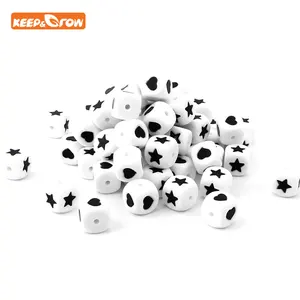 10 шт., силиконовые бусины для прорезывателя, 12 мм