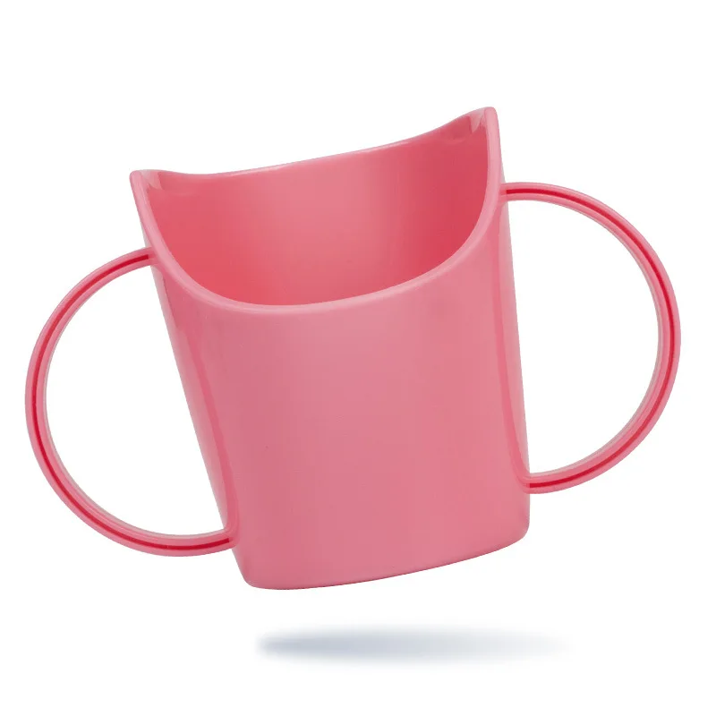 Pink 70 мл BPA бесплатно детские бутылочки для кормления с ручкой горлышко чашки безопасности герметичные тренировочные Детские Бутылочки для воды чашки - Цвет: Pink