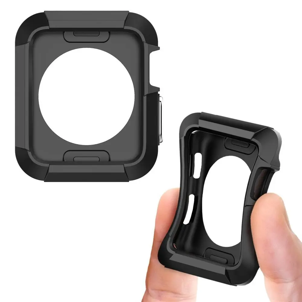 POMER Universal Rugged Cover Armor For Apple Watch Series 2 Case for iwatch 42mm Bumps Scratches Shockproof Protective Skin |