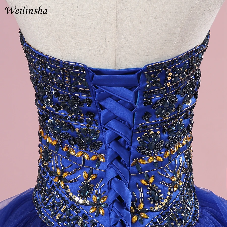 Женский корсет Weilinsha королевское синее платье Quinceanera модель 2019 шикарное милое 16 |