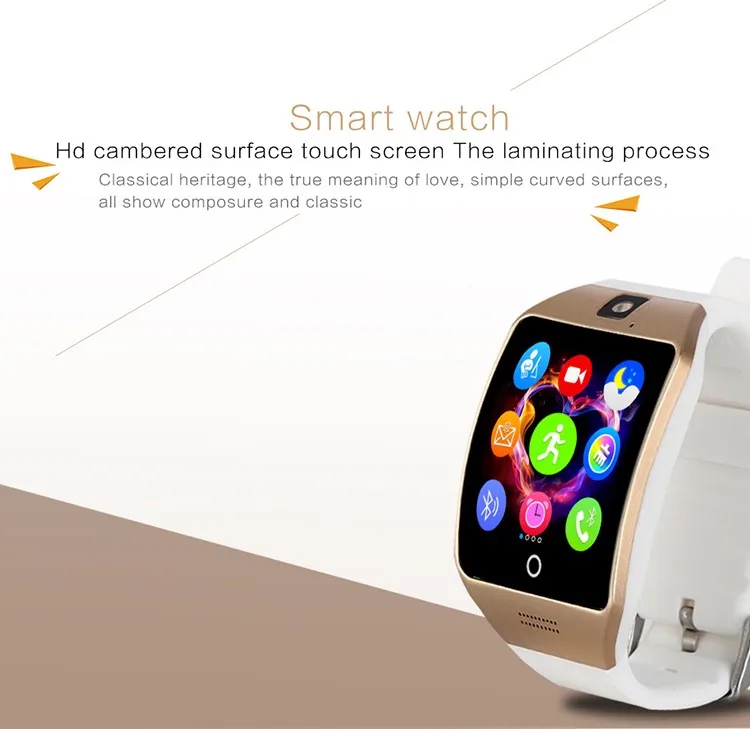 Smartch NFC смарт-часы q18s дуги часы с сим карты памяти Bluetooth соединение для iphone