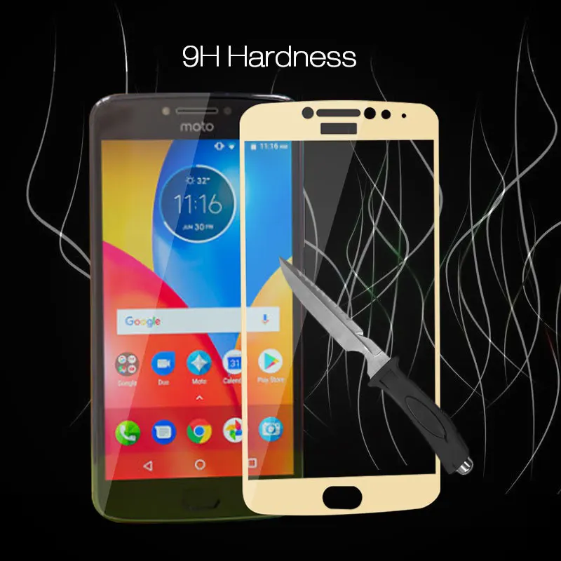 E4Plus Защитная пленка для экрана телефона Motorola E4 Plus полное покрытие закаленное