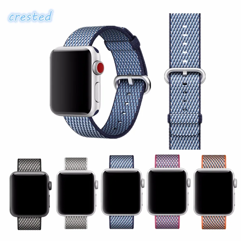 Нейлоновый ремешок для apple watch band 42 мм 38 спортивный браслет и тканевый нейлоновый
