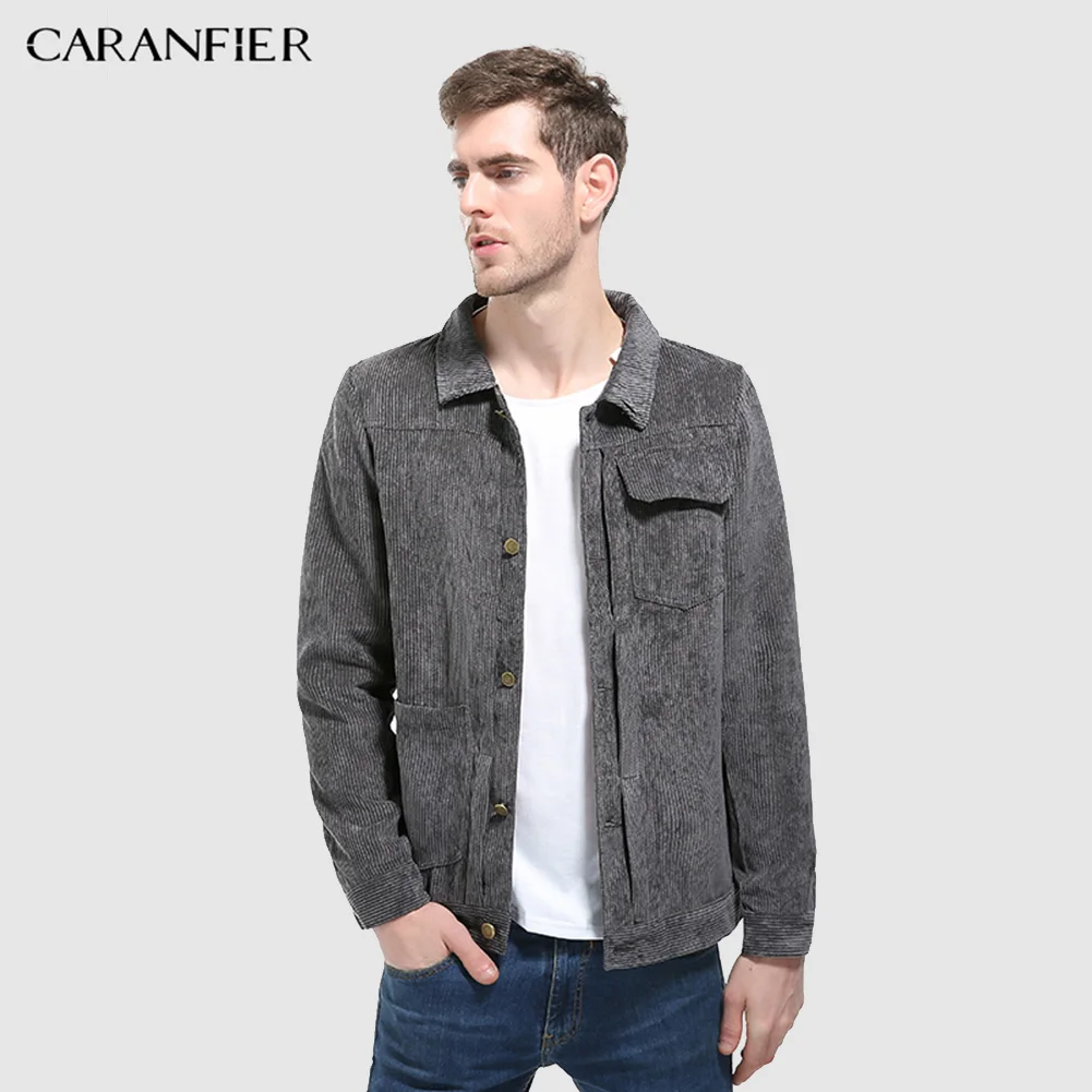 Мужские куртки CARANFIER модная универсальная однотонная верхняя одежда в полоску с