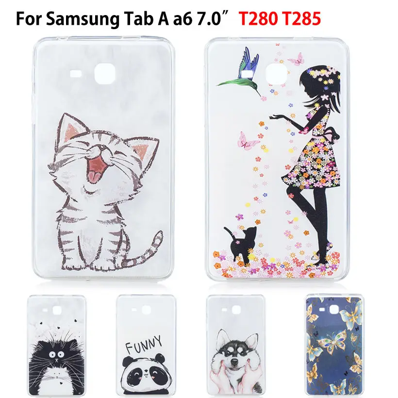 Мягкий чехол из ТПУ для Samsung Galaxy Tab A a6 7 0 2016 T280 T285 SM &quotчехол Funda планшет Cat Puppy