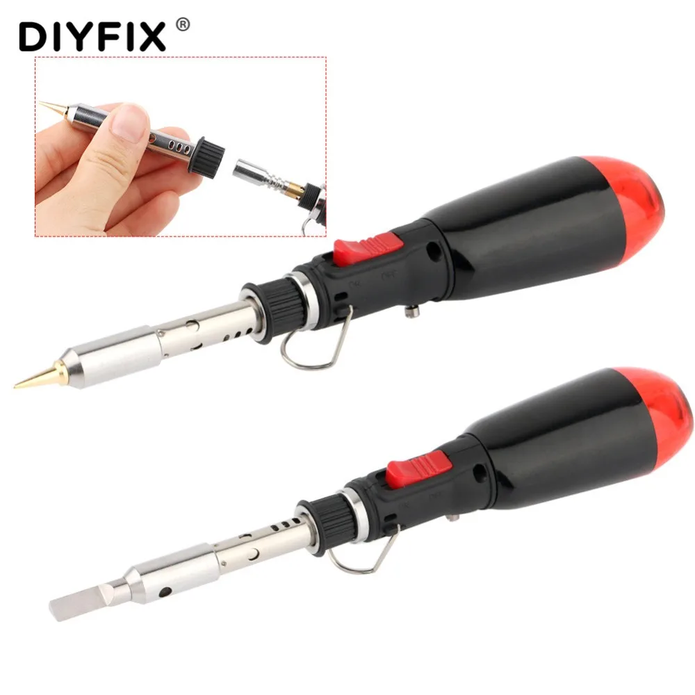 DIYFIX 12 мл Регулируемый Температура Газовый паяльник беспроводной Сварочные
