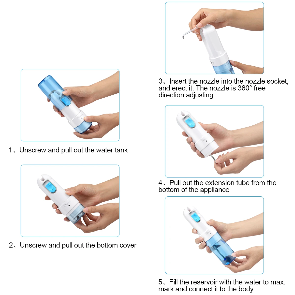 Ovonni зубные Flosser Ирригатор для полости рта Вода Портативный ирригатор