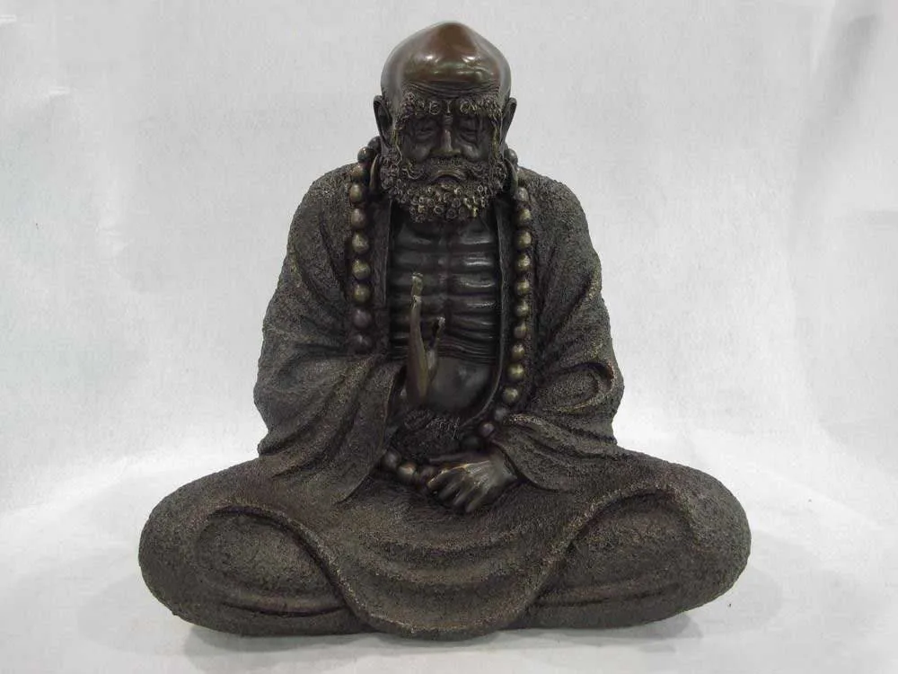 Подробнее о тибетский буддизм бронзовый медный Dharma Damour Bodhidharma монах Arhat статуя