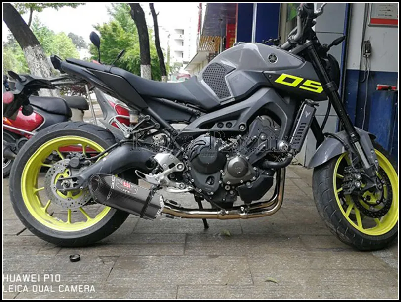 MT09 система Yoshimura мотоцикл глушитель выхлопной трубы из углеродного волокна Escape+ передняя Соединительная труба скольжения для Yamaha MT-09 FZ-09