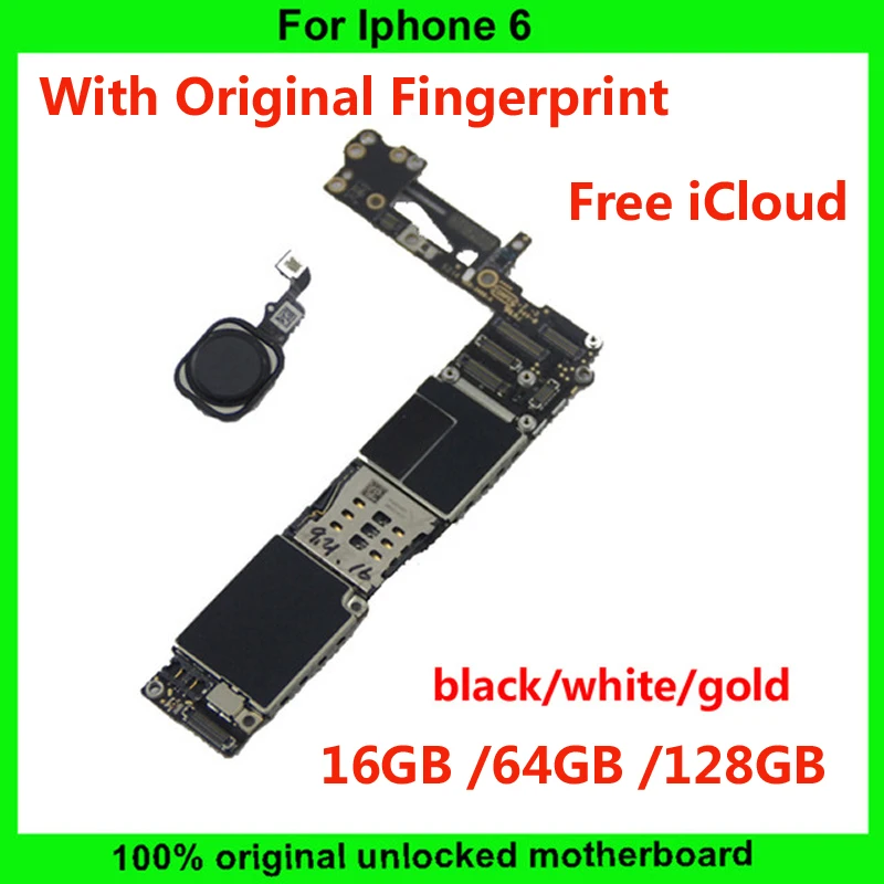 100% оригинальная материнская плата 16 Гб 64 128 ГБ для iPhone 6 полностью