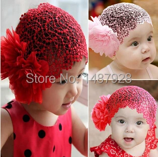 

Fashion Flower Headband Newborn Kids Girl Lace Elastic Hairband Hair Accessories for 6-24 Months Kids A089-1