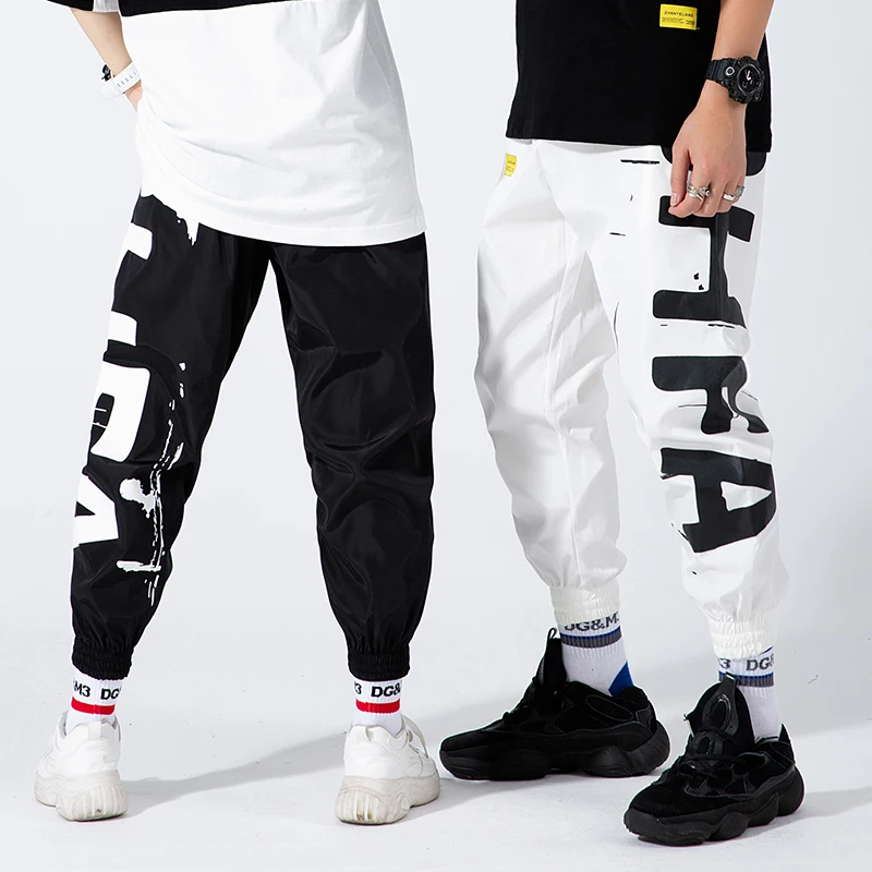 Фото Брюки для бега мужчин/женщин уличная одежда в стиле хип-хоп спортивные брюки