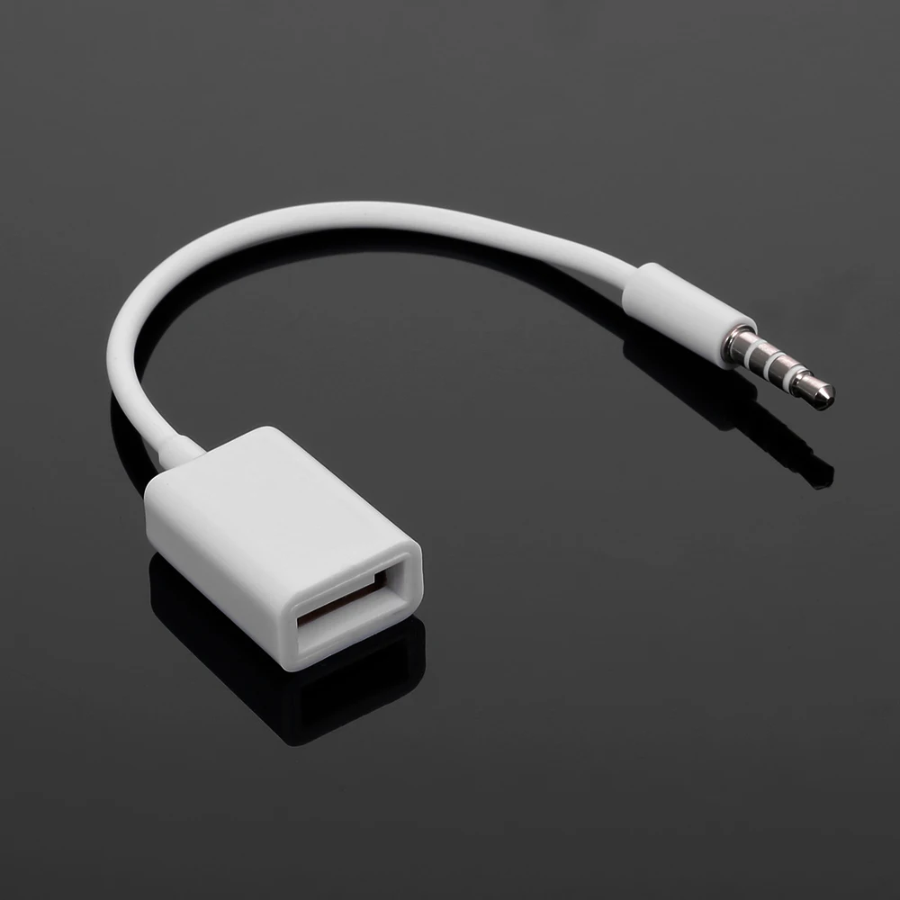 3 5 мм Мужской автомобильный AUX аудио разъем к USB 2 0 Женский адаптер конвертер шнур