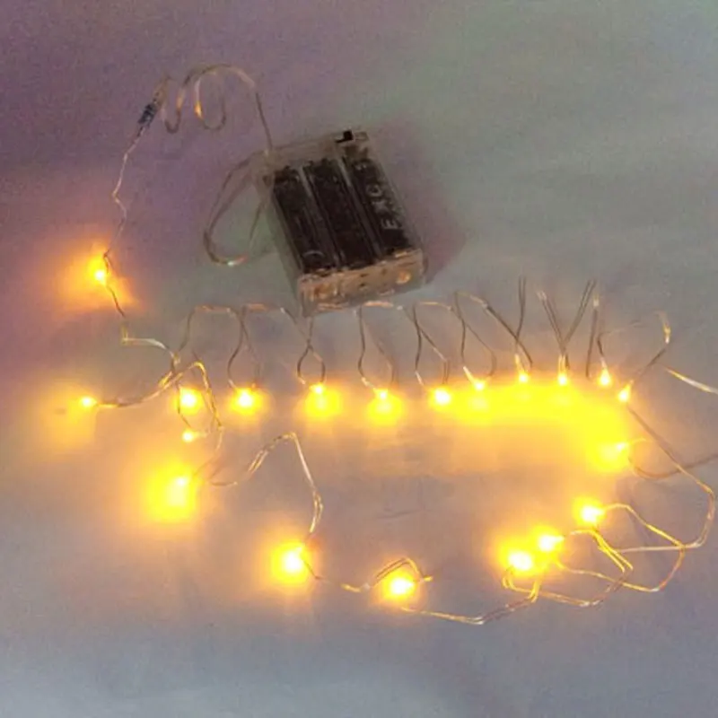 AA на батарейках 7 футов 2 м 20 led Рождество праздник свадьба украшение Copper LED медная