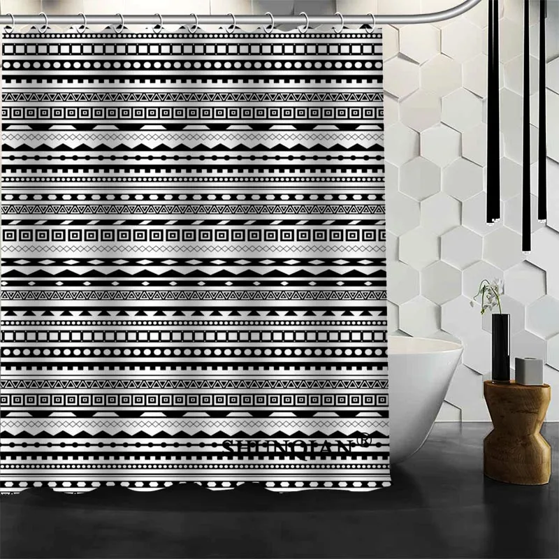 Занавеска для душа с векторным рисунком водонепроницаемая|curtains waterproof|fabric bathroom