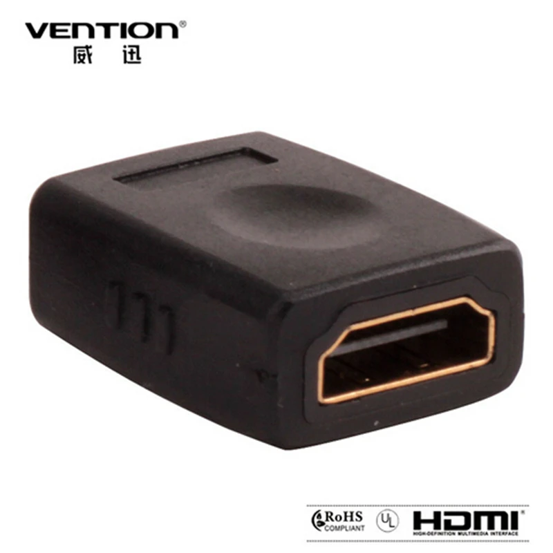 Переходник Vention HDMI-HDMI гнездо-гнездо прямой разъем 1080P для удлинения кабелей HDMI |