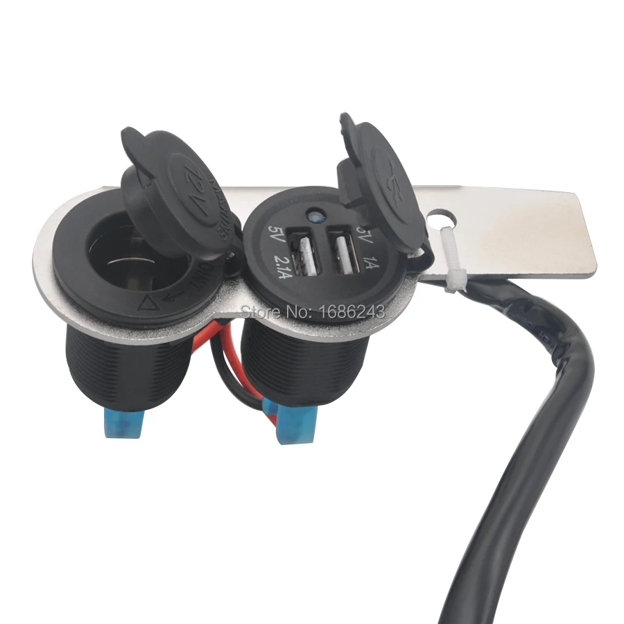 Двойной USB зарядное устройство прикуриватель адаптер мотоцикл в сборе BCL