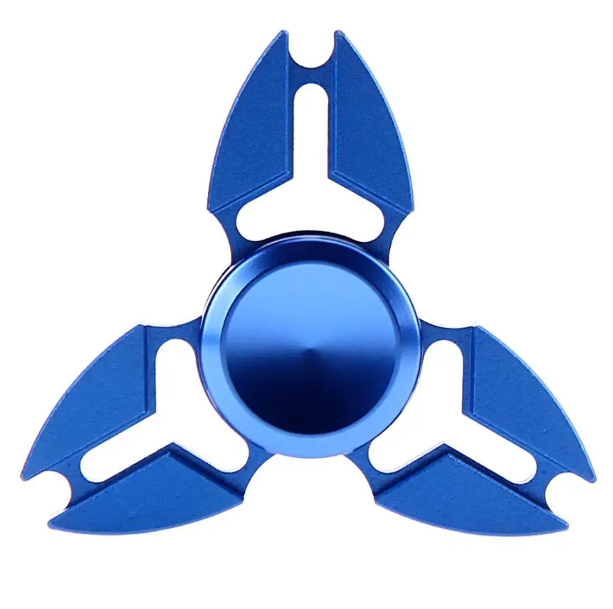 Triangle Crab Blue 3 вида стилей Спиннер из алюминиевого сплава Спиннер доллар знак треугольник Краб череп палец Спиннер Игрушка фокус Tri Spinner - Цвет: Triangle Crab Blue