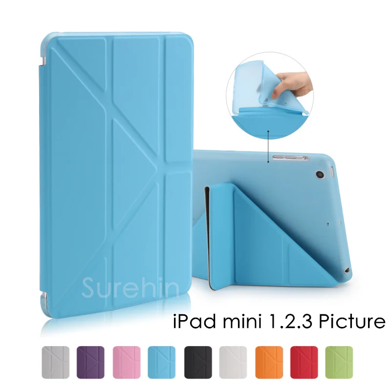 Nice tpu soft silicone back smart pu leather case for apple mini 2 3 1 cover stand flexible protective magnetic slim thin | Компьютеры и