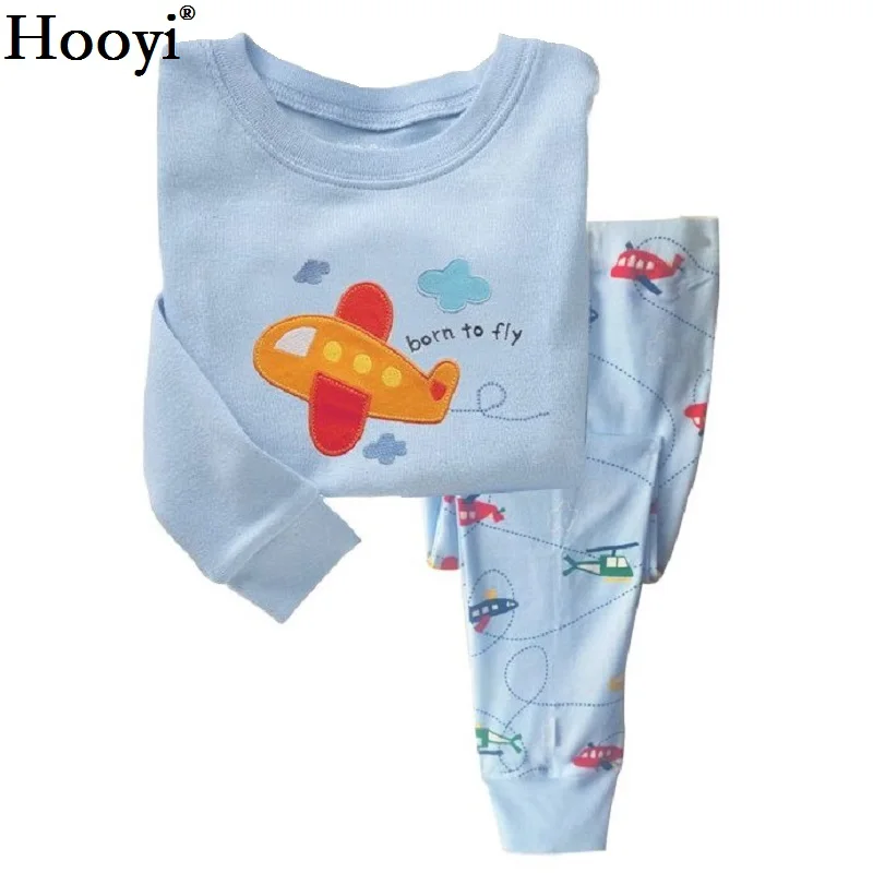 Детские пижамные костюмы Hooyi комплекты одежды для сна маленьких джентльменов с