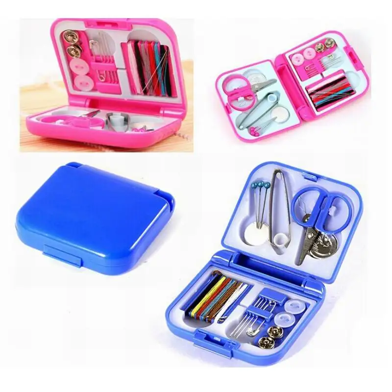 Оптовая продажа 100 шт Портативные дорожные швейные наборы коробка резьба иглы