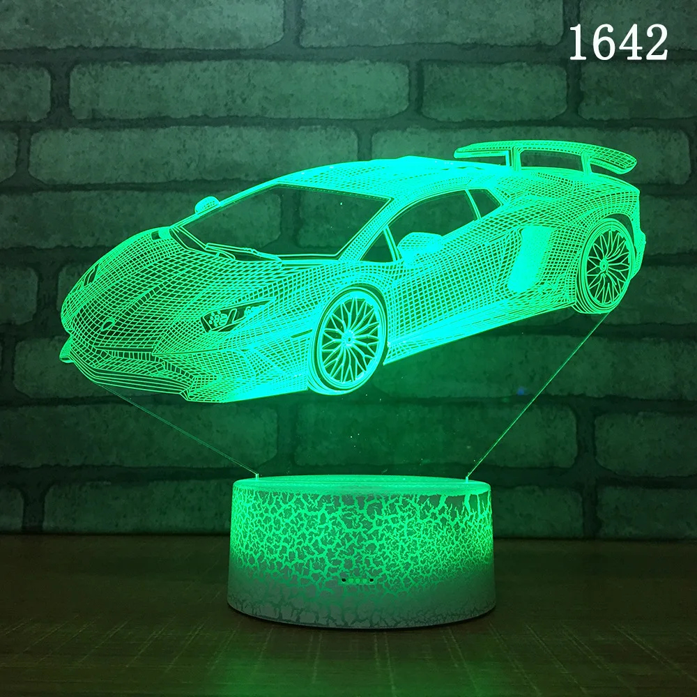 Креативный автомобильный 3d ночной Светильник новинка подарок на день рождения
