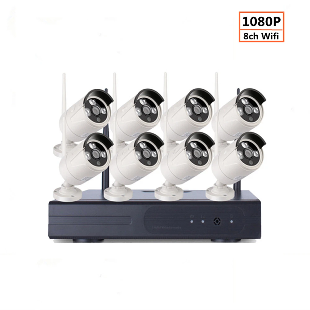 

2MP 1080P CCTV System 8ch HD Wireless NVR kit 1TB HDD Outdoor IR Night Vision IP Wifi Camera Security System Surveillance