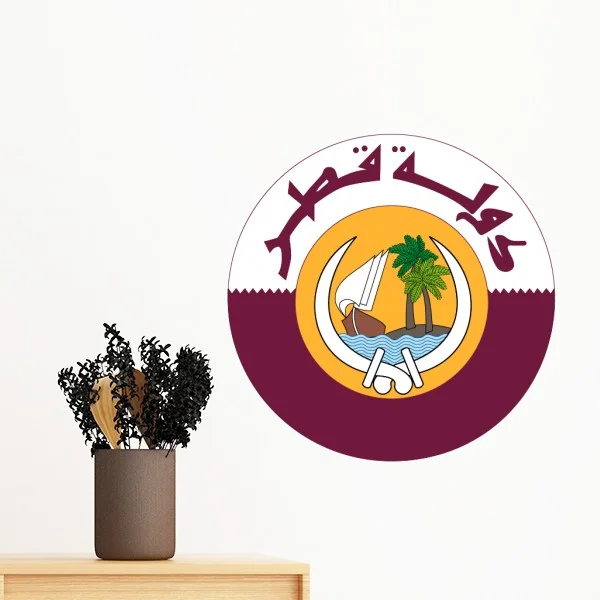 

Qatar Asia National Emblem Removable Wall Sticker Art Decals Mural DIY Wallpaper for Room Decal