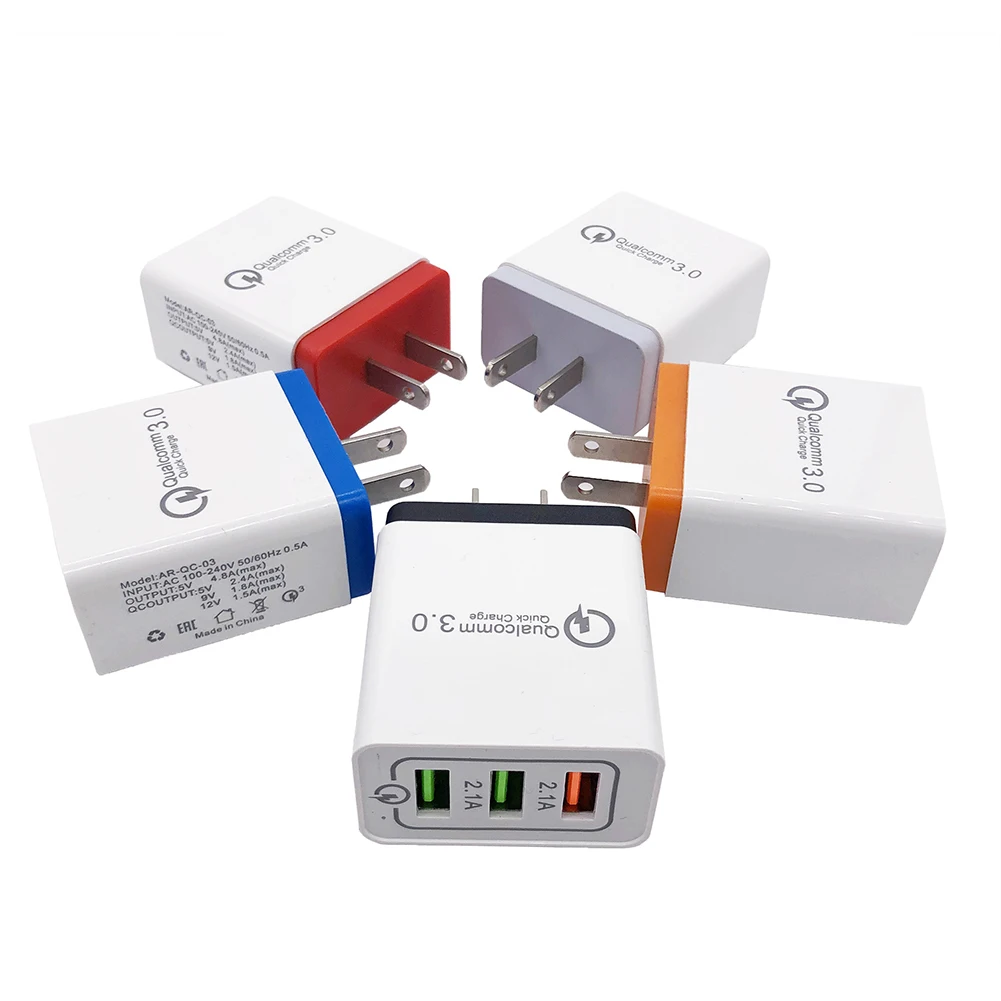5 цветов опционально штепсельная вилка США QC 3 0 Быстрая зарядка USB быстрая