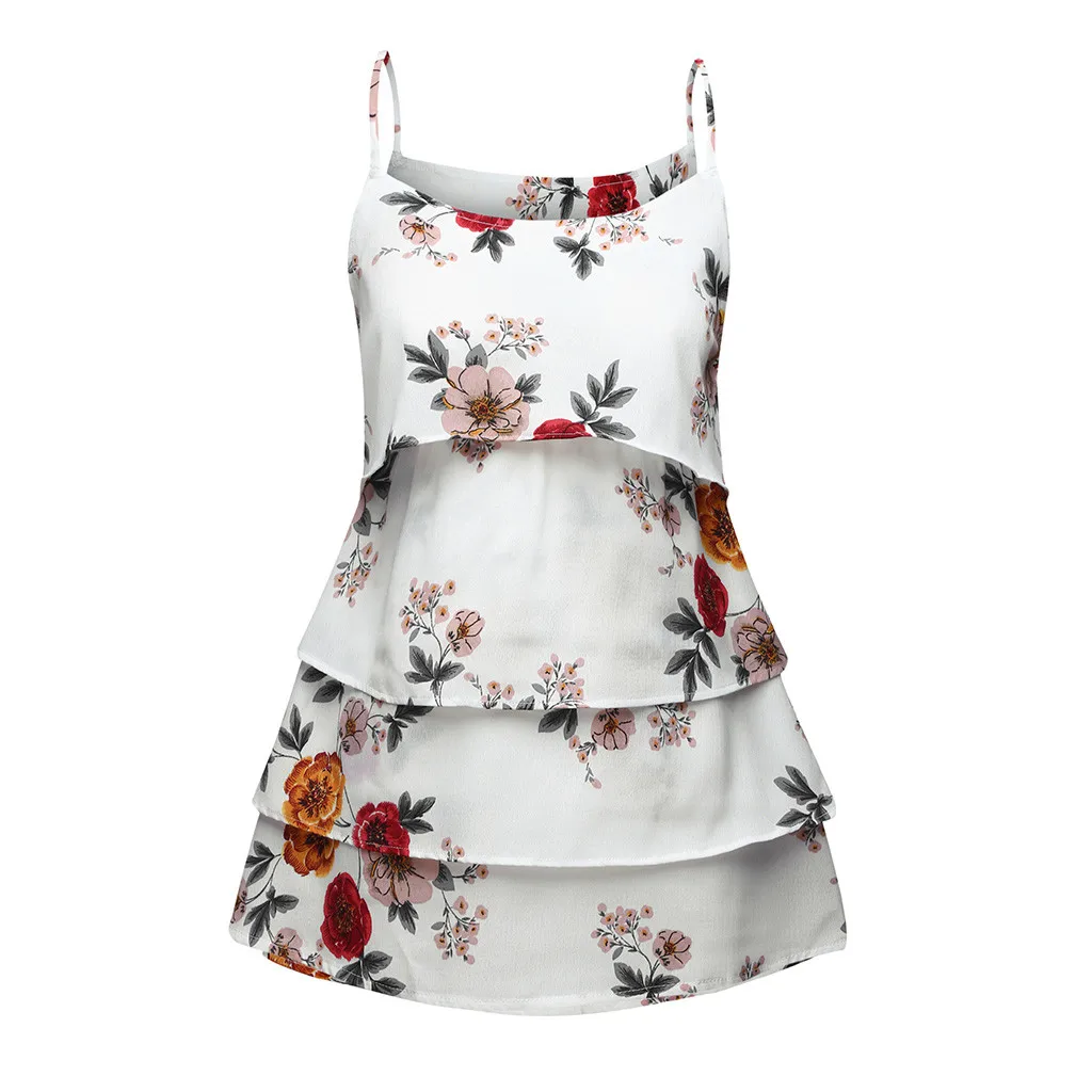 Летняя женская одежда SAGACE для беременных с принтом блузка без рукавов кормящих