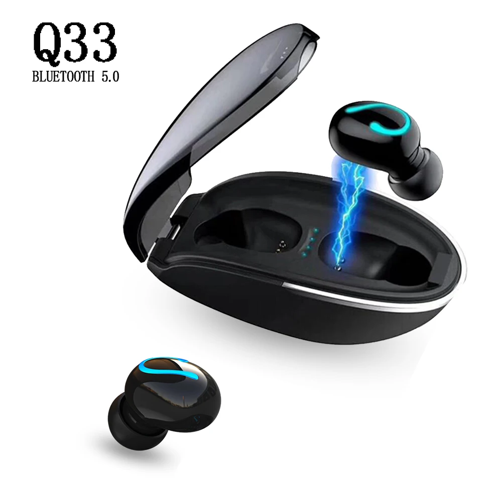 Последние Q33 Bluetooth наушники 5 0 TWS беспроводные вкладыши Blutooth гарнитура спортивные