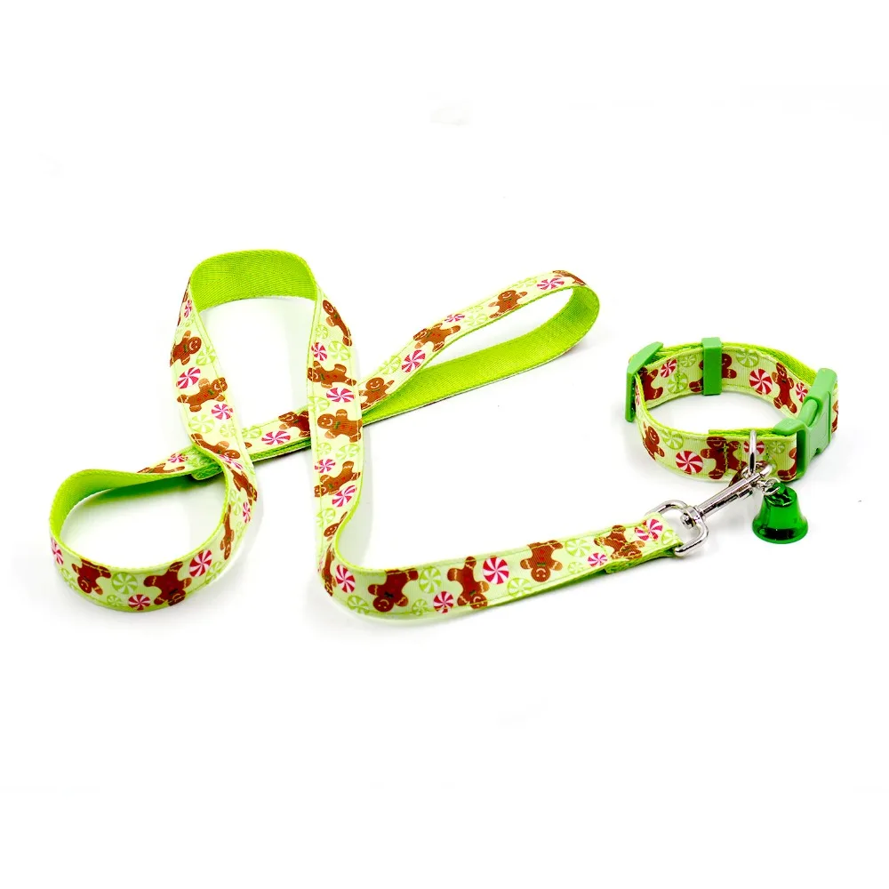 5 видов Рождественский собачий ошейник + поводок размер S L Регулируемый Собачий