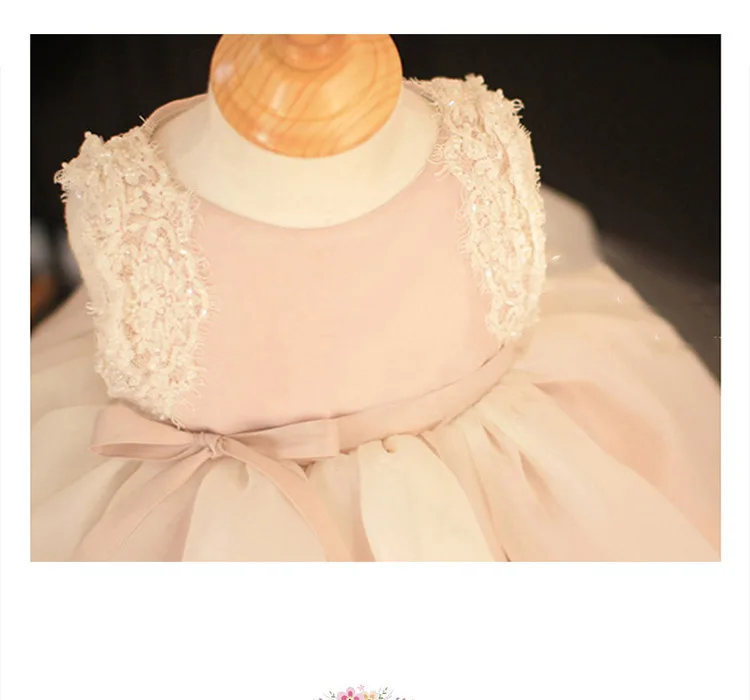 Fashion Kids Sleeveless Lace Ruffles Princess Dress for Girls Children Party Gown Flower Wedding Pearl Tassels | Детская одежда и