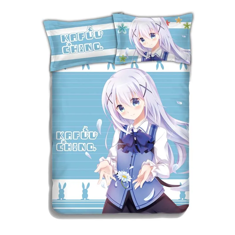 Комплект постельного белья 4 шт. с изображением кролика | Дом и сад