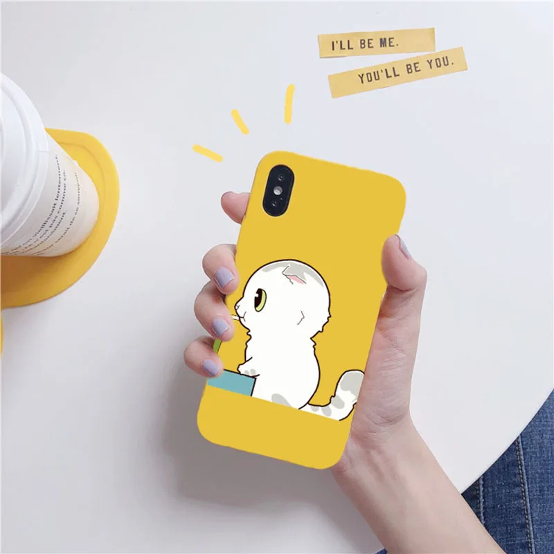 Прекрасный кот для iphone 6 6S 7 8 Plus10 ТПУ прекрасный и красивый мультфильм животных