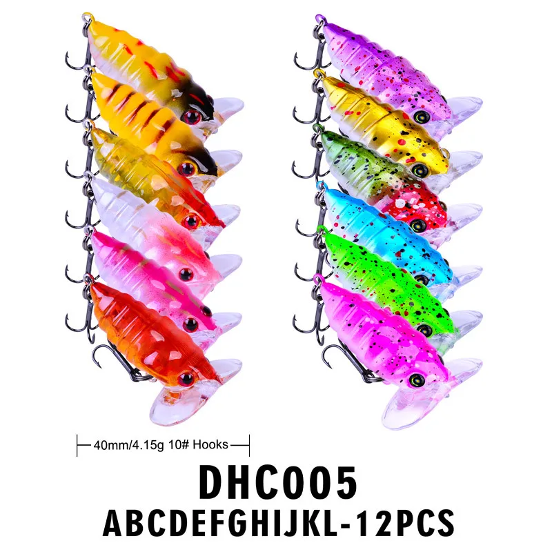 Классические приманки 3 5 см/8 # крючки Cicada приманка для насекомых рыболовная