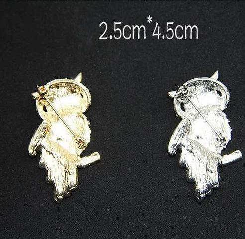 Модная нежная акриловая брошь в виде совы с милыми кристаллами для ювелирных