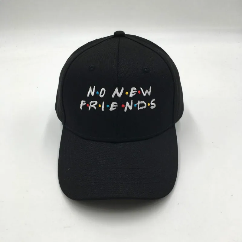 

Embroidery Letter NO NEW FRIENDS Baseball Cap Hip Hop Cotton Summer Men Hat Casual Hiphop Vintage Cap Outdoor Curved Sports Caps
