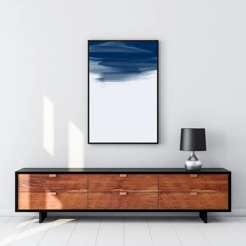 Синий splash-чернил живопись по номерам простые красивые художественные