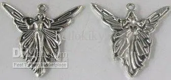 150 шт. тибетские серебряные подвески в виде больших ангелов|charm collection|charm cupcakecharm