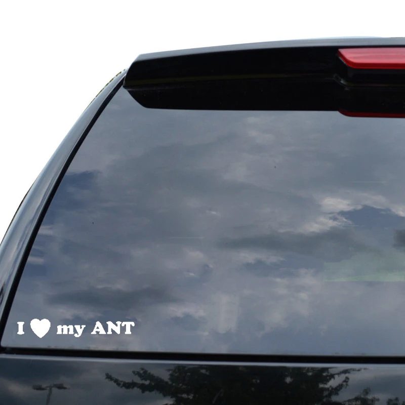 YJZT 16 7 см * 2 I Heart Ant деликатная виниловая наклейка автомобильная черный/серебряный