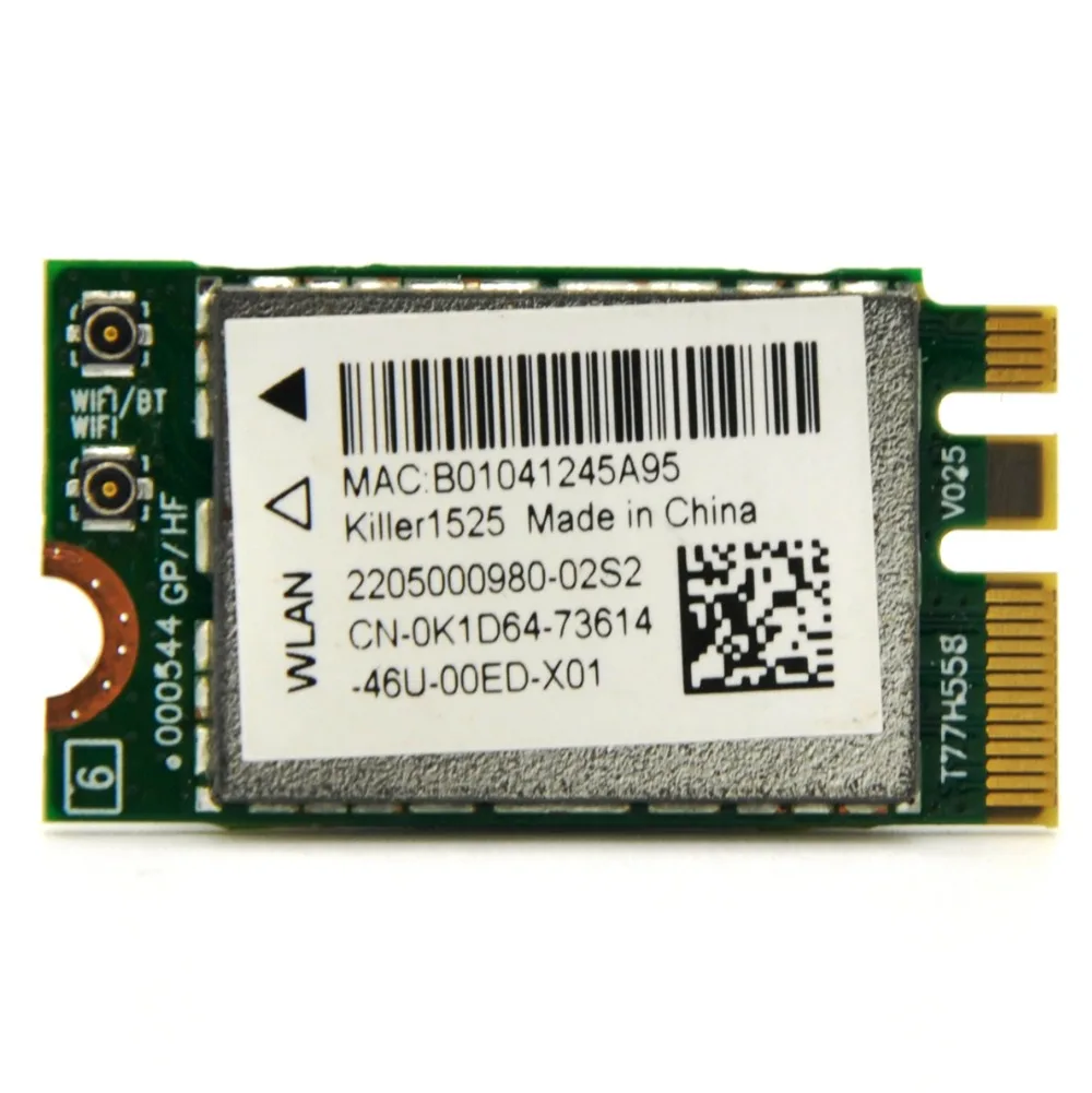 WoWoLink Killer 1525 802.11ac 867 Мбит/с беспроводной AC1525 + Bluetooth 4 0 M.2 NGFF E/A ключ мини Wi-Fi сетевая