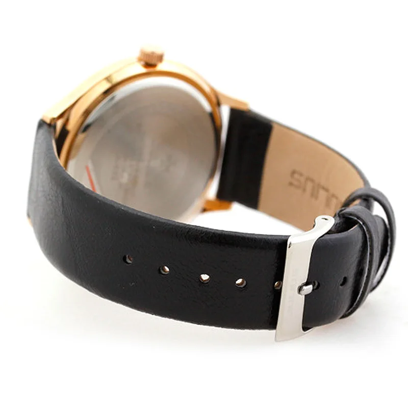 Часы наручные Julius мужские с кожаным ремешком модные большие в ретро стиле