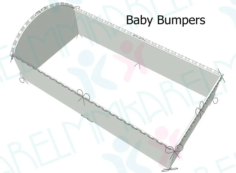 4pcs Bed Bumpers Хлопок детские мягкие бортики для кровати дышащие фиолетовые бабочки вышивка простыня и пододеяльник кровать юбка детские постельные принадлежности для кроватки наборы - Цвет: 4pcs Bed Bumpers
