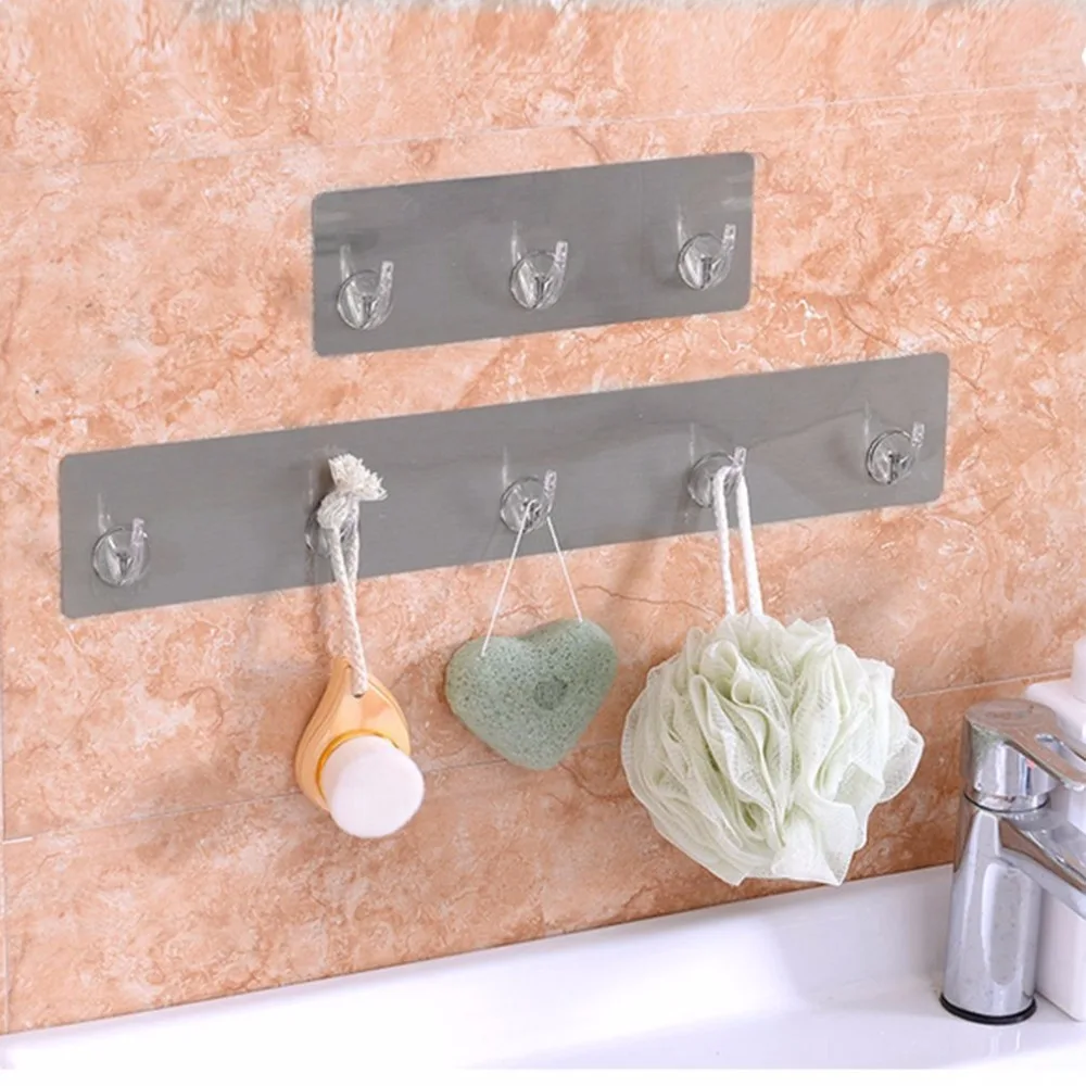 2018 без Mark 5 крючков несущей бесшовные клей сильный палка крюк Кухня Ванная