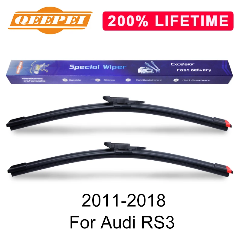 Сменные щетки стеклоочистителя QEEPEI для Audi RS3 8PA 8VA 2011 2018 резиновые автомобильные