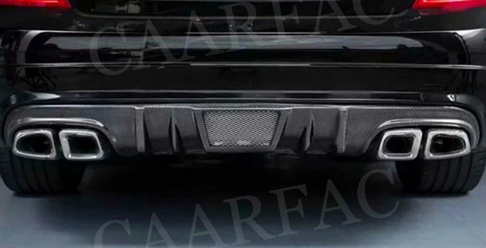 Углеродное волокно задний диффузор для губ спойлер для Mercedes Benz C Class W204 C63 AMG 2008 2009 2010 2011 V Стиль FRP бампер автомобиля